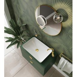 Deante Round lusterko kosmetyczne 22x22 cm okrągłe z oświetleniem chrom ADR0821