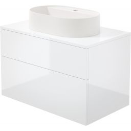 Deante Prizma umywalka z szafką i blatem 80 cm białą SD6B8SAU6B