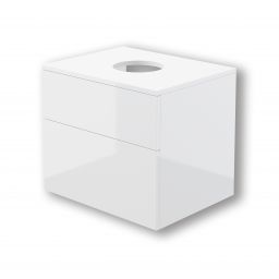 Deante Prizma szafka z blatem 60x47x52 cm podumywalkowa wisząca biała SDI_6B61