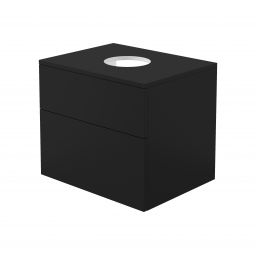 Deante Prizma szafka z blatem 60x47x52 cm podumywalkowa wisząca czarna SDI_NB61