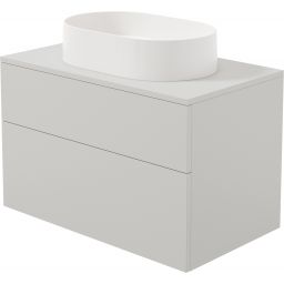 Deante Prizma umywalka z szafką i blatem 80 cm alabaster/kaszmir SDKB8SAU6S