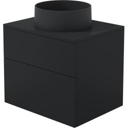 Deante Prizma umywalka z szafką i blatem 60 cm czarny mat SDNB6SNU4S