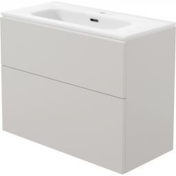 Deante Prizma umywalka z szafką 80 cm kaszmir mat/biały połysk STKU8U6U8M