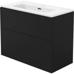 Deante Prizma umywalka z szafką 80 cm czarny mat/biały połysk STNU8U6U8M