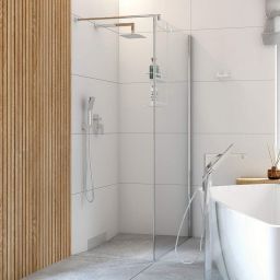 Deante Kerria Plus ścianka prysznicowa walk-in 90 cm chrom połysk/szkło przezroczyste KTS_039P