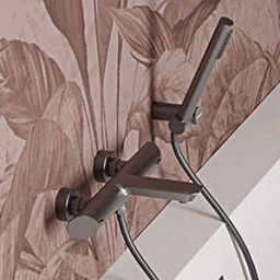 Deante Round uchwyt prysznicowy titanium ANRD21U