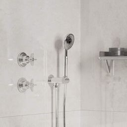 Deante Cascada przyłącze kątowe z uchwytem chrom NAC057K