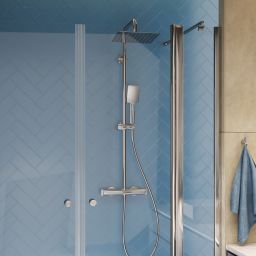 Deante zestaw prysznicowy ścienny termostatyczny chrom NAC04HT