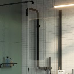 Deante Silia zestaw prysznicowy ścienny z deszczownicą czarny NQS_N4XM