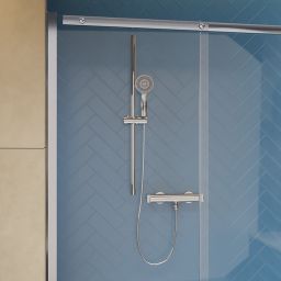 Deante Arnika zestaw prysznicowy z drążkiem chrom NQA051K