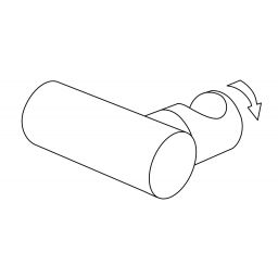 Deante Round uchwyt prysznicowy titanium ANRD21U