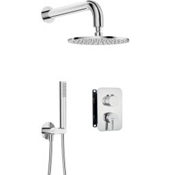 Deante Silia zestaw prysznicowy podtynkowy z deszczownicą chrom BXYY0QSM