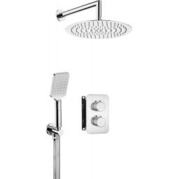 Deante Box zestaw prysznicowy podtynkowy termostatyczny z deszczownicą chrom BXYZ0EBT