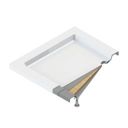 Deante Jasmin brodzik 90x90 cm kwadratowy biały KGJ041B