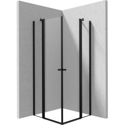 Deante Kerria Plus kabina prysznicowa 90x90 cm kwadratowa czarny mat/szkło przezroczyste KKNNU09U09