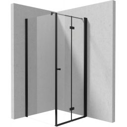 Deante Kerria Plus kabina prysznicowa 80x80 cm kwadratowa czarny mat/szkło przezroczyste KKNNX08S08