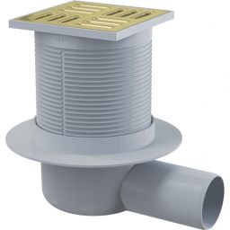 Deante odpływ prysznicowy 10,5 cm złoty szczotkowany KOS_R01C