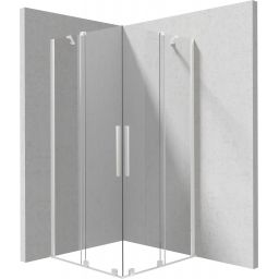 Deante Kerria Plus kabina prysznicowa 90x90 cm kwadratowa biały mat/szkło przezroczyste KPNAP09P09