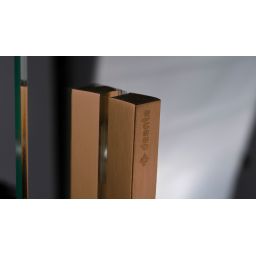 Deante Prizma kabina prysznicowa 80x80 cm kwadratowa brąz szczotkowany/szkło przezroczyste KPNCP08P08