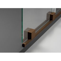 Deante Prizma kabina prysznicowa 100x80 cm prostokątna brąz szczotkowany/szkło przezroczyste KPNCP10S08