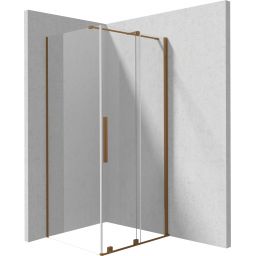 Deante Prizma kabina prysznicowa 120x90 cm prostokątna brąz szczotkowany/szkło przezroczyste KPNCP12S09