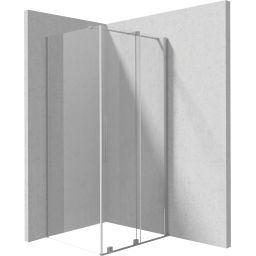 Deante Prizma kabina prysznicowa 100x80 cm prostokątna stal szczotkowana/szkło przezroczyste KPNFP10S08