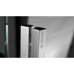 Deante Prizma kabina prysznicowa 100x80 cm prostokątna stal szczotkowana/szkło przezroczyste KPNFP10S08