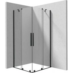 Deante Prizma kabina prysznicowa 100x100 cm kwadratowa czarny mat/szkło przezroczyste KPNNP10P10