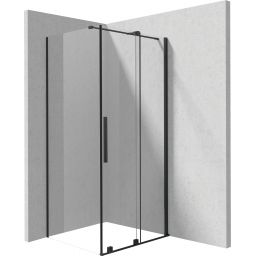 Deante Prizma kabina prysznicowa 120x80 cm prostokątna czarny mat/szkło przezroczyste KPNNP12S08
