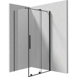 Deante Prizma kabina prysznicowa 140x70 cm prostokątna czarny mat/szkło przezroczyste KPNNP14S07