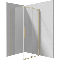 Deante Prizma kabina prysznicowa 100x80 cm prostokątna złoty szczotkowany/szkło przezroczyste KPNRP10S08