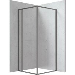 Deante Blur kabina prysznicowa 90x90 cm kwadratowa titanium/szkło przezroczyste KQB_D099P