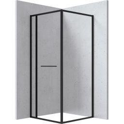Deante Blur kabina prysznicowa 80x80 cm kwadratowa czarny mat/szkło przezroczyste KQB_N088P