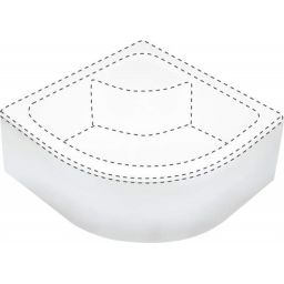 Deante Deep obudowa do brodzika półokrągłego 80 cm biała KTD042O