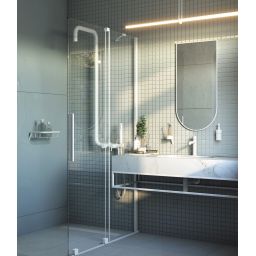 Deante Prizma ścianka prysznicowa walk-in 100 cm biały mat/szkło przezroczyste KTJ_A30R