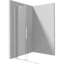 Deante Prizma ścianka prysznicowa walk-in 90 cm biały mat/szkło przezroczyste KTJ_A39R