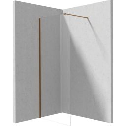 Deante Prizma ścianka prysznicowa walk-in 70 cm brąz szczotkowany/szkło przezroczyste KTJ_C37P