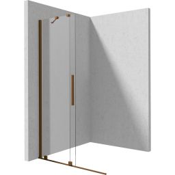 Deante Prizma ścianka prysznicowa walk-in 90 cm brąz szczotkowany/szkło przezroczyste KTJ_C39R