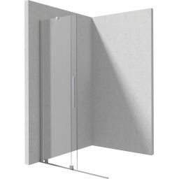 Deante Prizma ścianka prysznicowa walk-in 100 cm stal szczotkowana/szkło przezroczyste KTJ_F30R