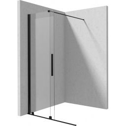 Deante Prizma ścianka prysznicowa walk-in 120 cm czarny mat/szkło przezroczyste KTJ_N32R