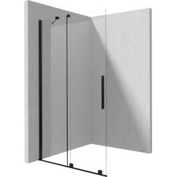 Deante Prizma ścianka prysznicowa walk-in 140 cm czarny mat/szkło przezroczyste KTJ_N34R