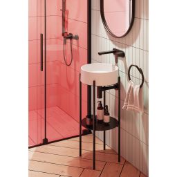 Deante Prizma ścianka prysznicowa walk-in 90 cm czarny mat/szkło przezroczyste KTJ_N39R