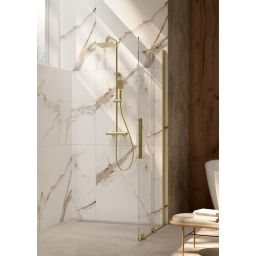 Deante Prizma ścianka prysznicowa walk-in 100 cm złoty szczotkowany/szkło przezroczyste KTJ_R30R