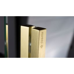 Deante Prizma ścianka prysznicowa walk-in 140 cm złoty szczotkowany/szkło przezroczyste KTJ_R34R