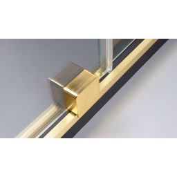 Deante Prizma ścianka prysznicowa walk-in 140 cm złoty szczotkowany/szkło przezroczyste KTJ_R34R