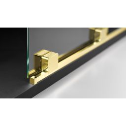 Deante Prizma ścianka prysznicowa walk-in 140 cm złoty połysk/szkło przezroczyste KTJ_Z34R