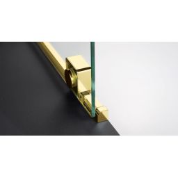 Deante Prizma ścianka prysznicowa walk-in 140 cm złoty połysk/szkło przezroczyste KTJ_Z34R