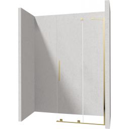Deante Prizma ścianka prysznicowa walk-in 90 cm złoty połysk/szkło przezroczyste KTJ_Z39R