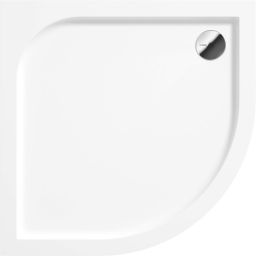 Deante Cubic brodzik 80x80 cm półokrągły biały KTK052B