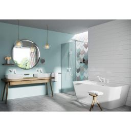 Deante Kerria Plus ścianka prysznicowa walk-in 80 cm chrom połysk/szkło przezroczyste KTS_038P